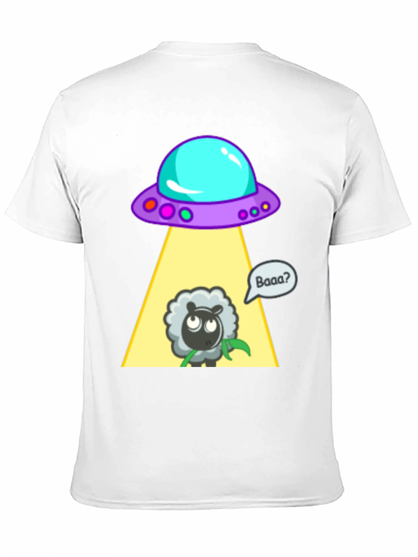 Alien Abduction Sheep Graphic T-Shirt
