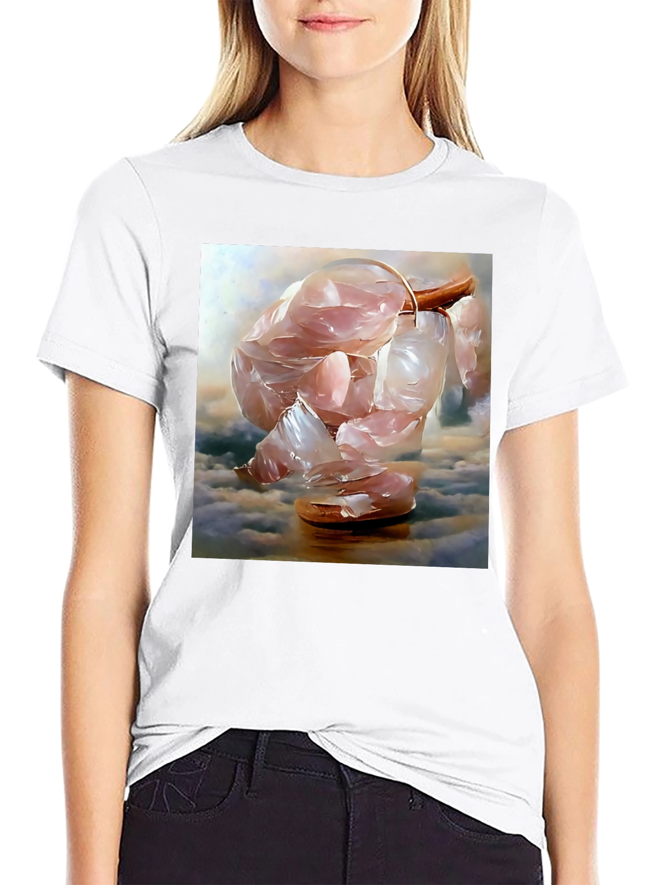 Surreal Floating Meat Abstract Graphic T-Shirt