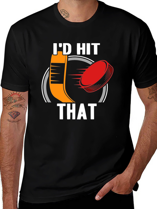 Id Hit That Hockey Graphic Tee - Fun Sports Shirt
