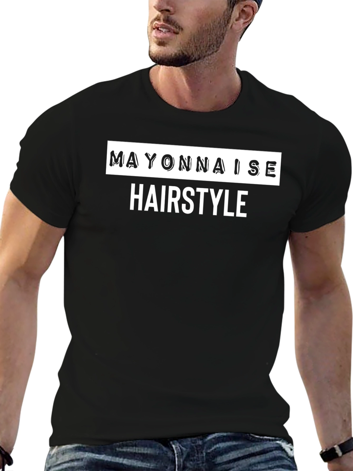 Mayonnaise Hairstyle Graphic T-Shirt