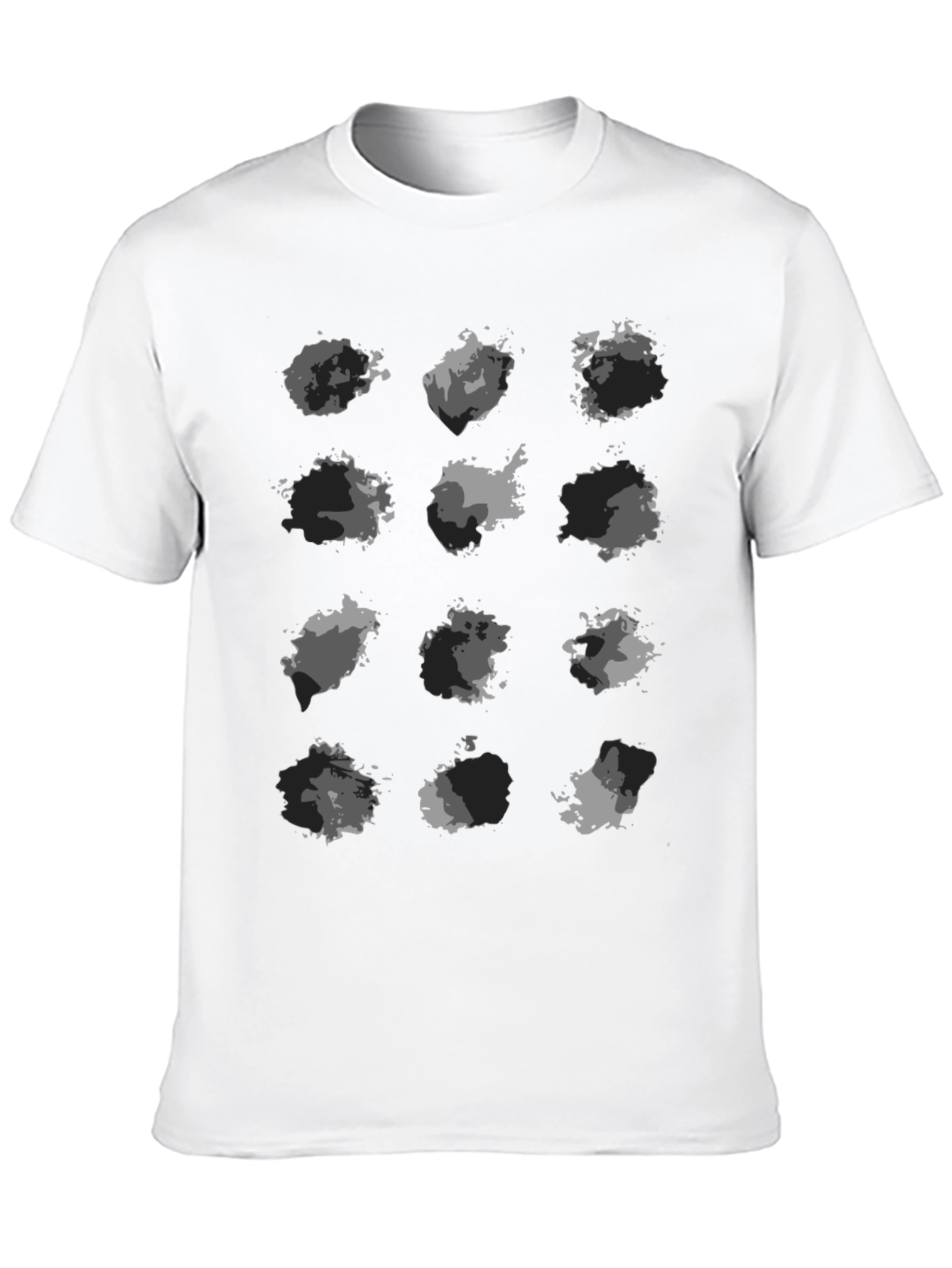 Abstract Camo Print Black T-Shirt