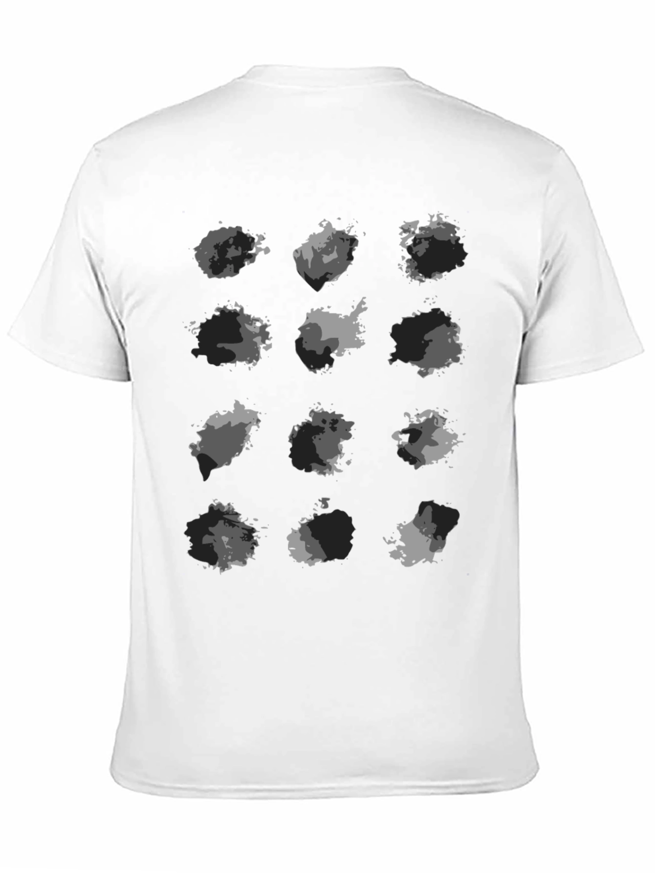 Abstract Camo Print Black T-Shirt