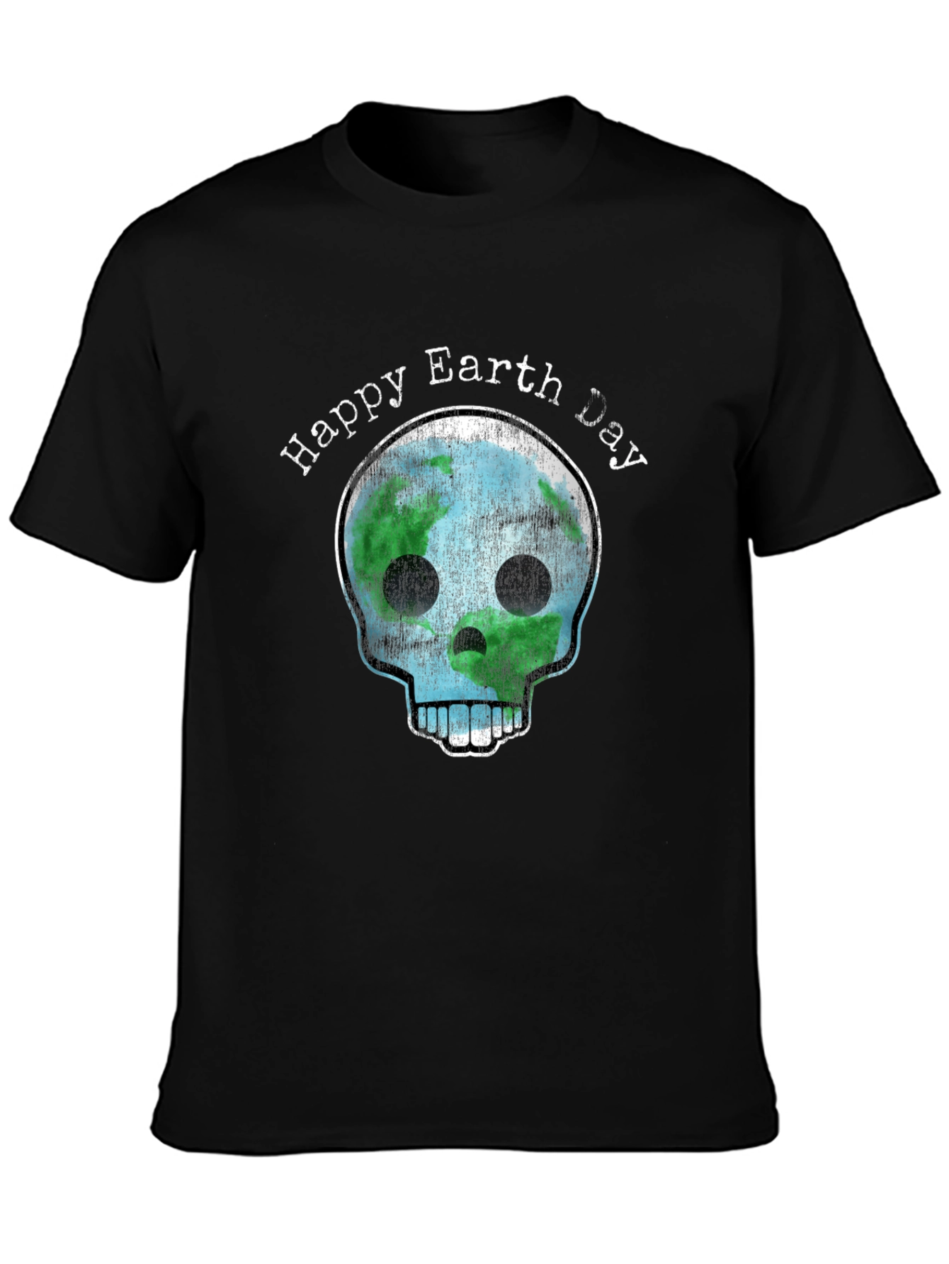 Happy Earth Day Skull Graphic T-Shirt