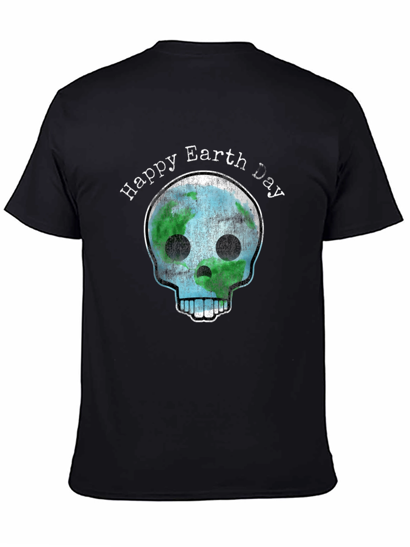 Happy Earth Day Skull Graphic T-Shirt
