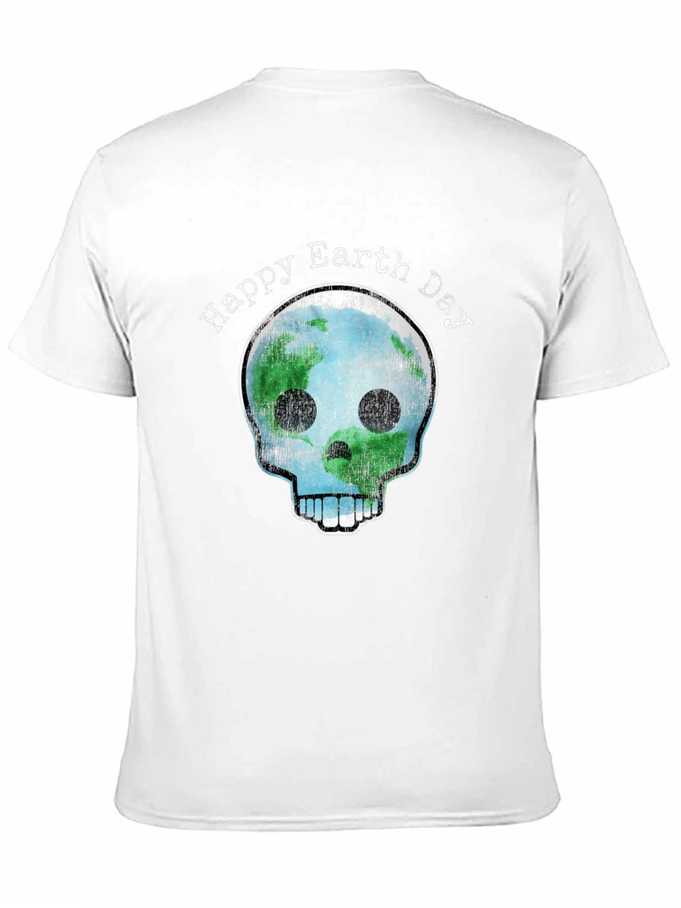 Happy Earth Day Skull Graphic T-Shirt