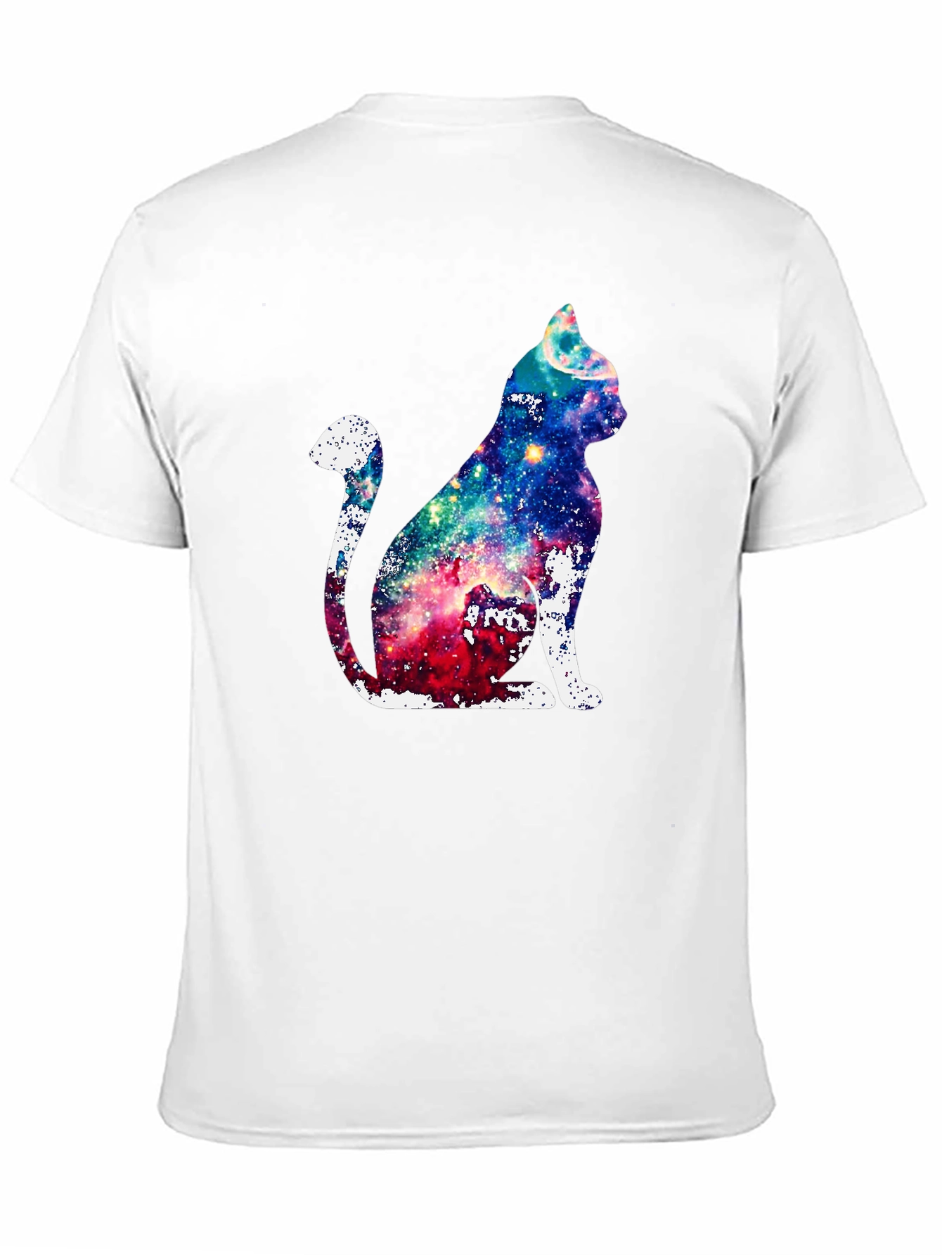 Galaxy Cat Graphic Print T-Shirt - Unique Design