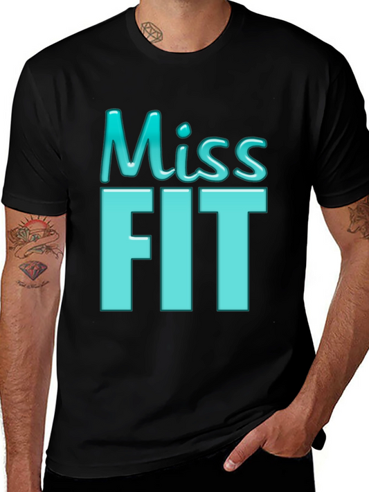 Miss Fit Graphic Tee - Black Short Sleeve Shirt