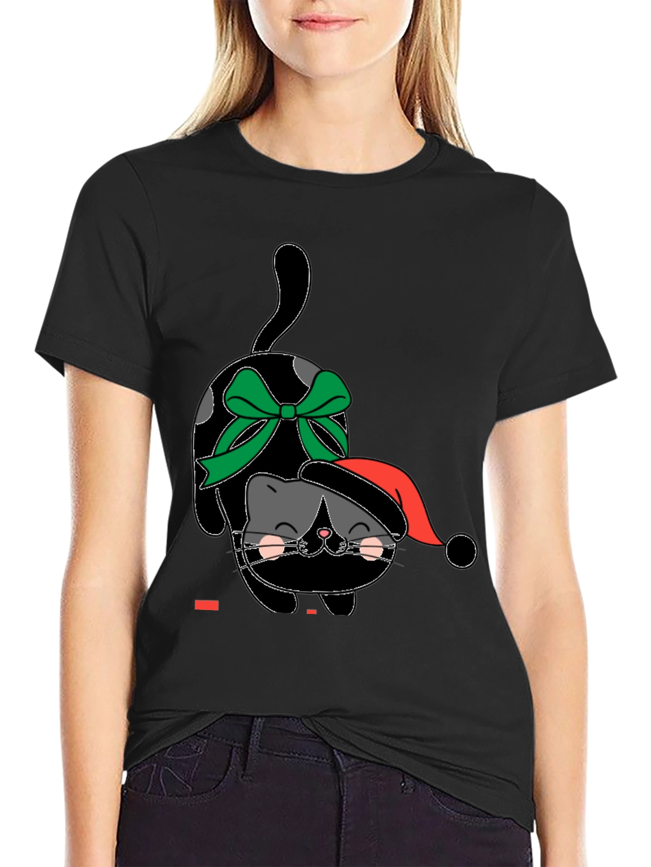 Festive Feline Tee - Holiday Cat Shirt
