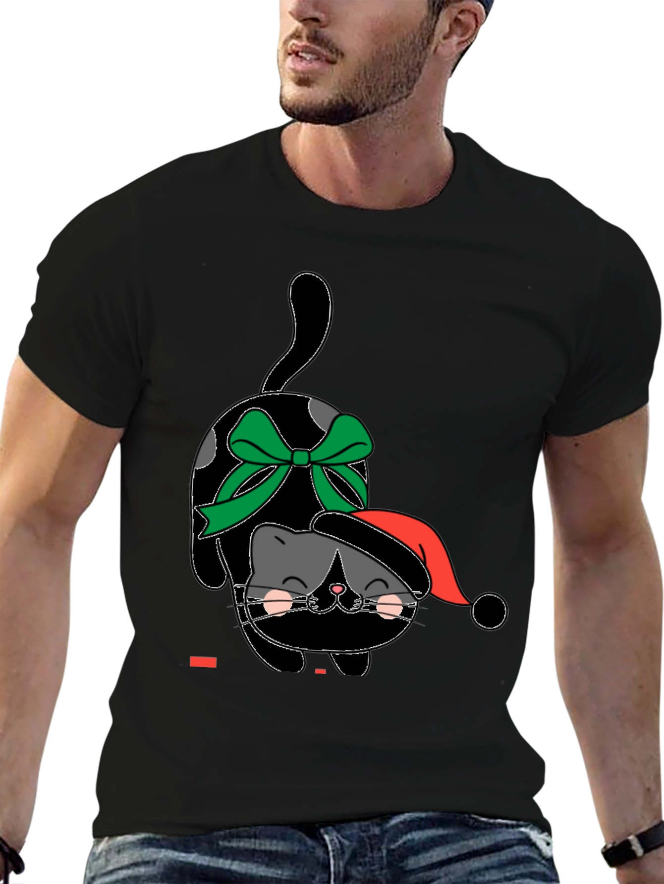 Festive Feline Tee - Holiday Cat Shirt