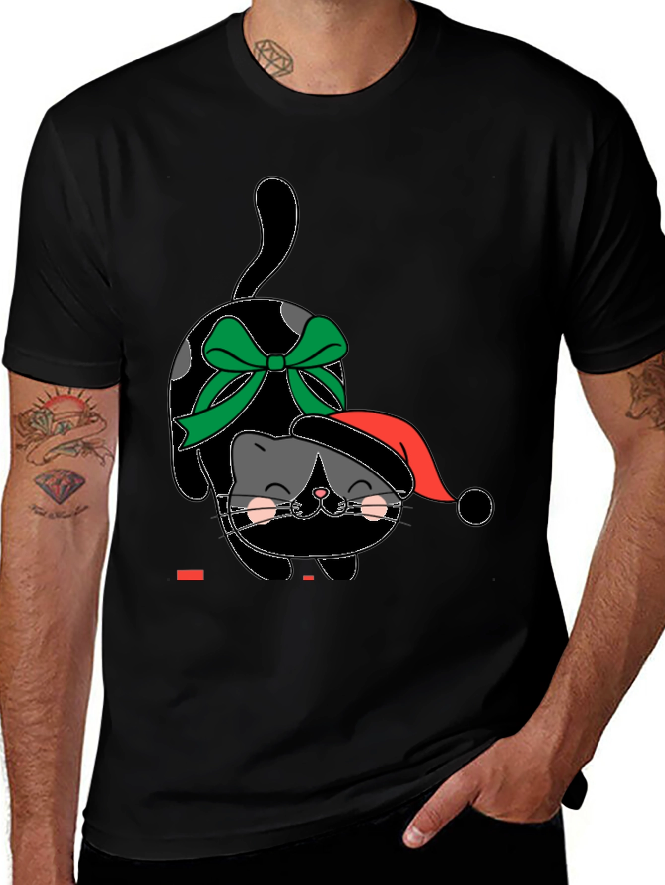 Festive Feline Tee - Holiday Cat Shirt