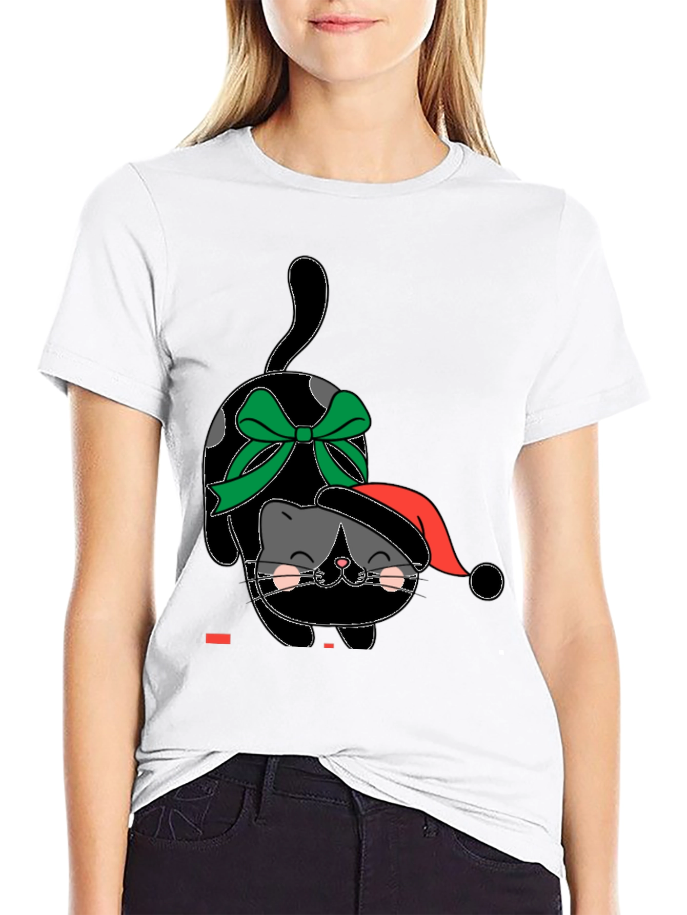 Festive Feline Tee - Holiday Cat Shirt