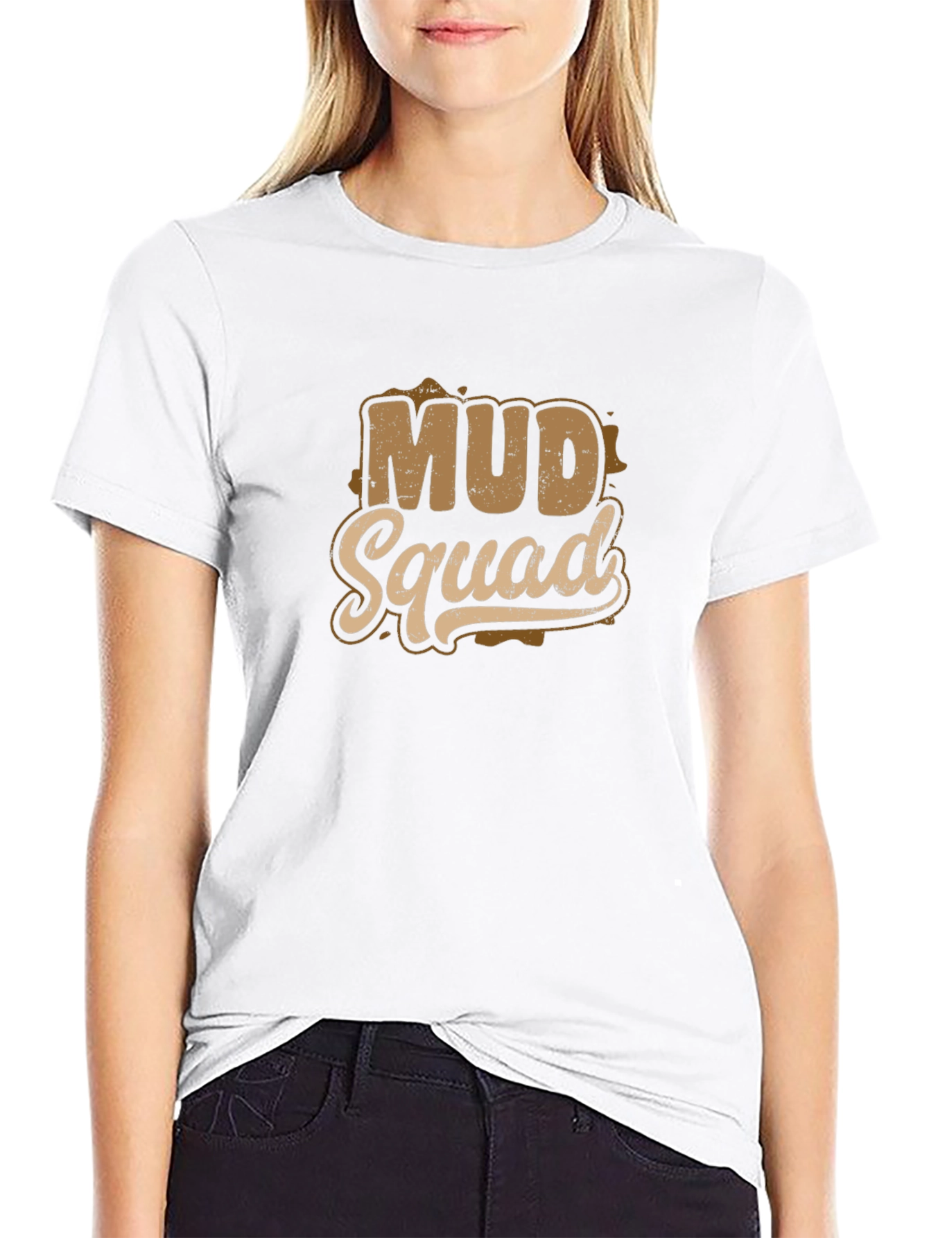 Mud Squad Graphic Tee - Black Cotton T-Shirt