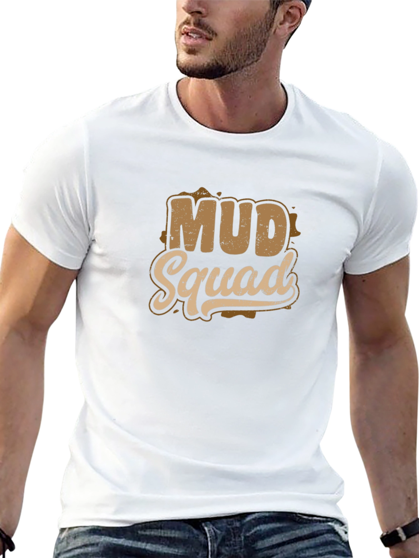 Mud Squad Graphic Tee - Black Cotton T-Shirt