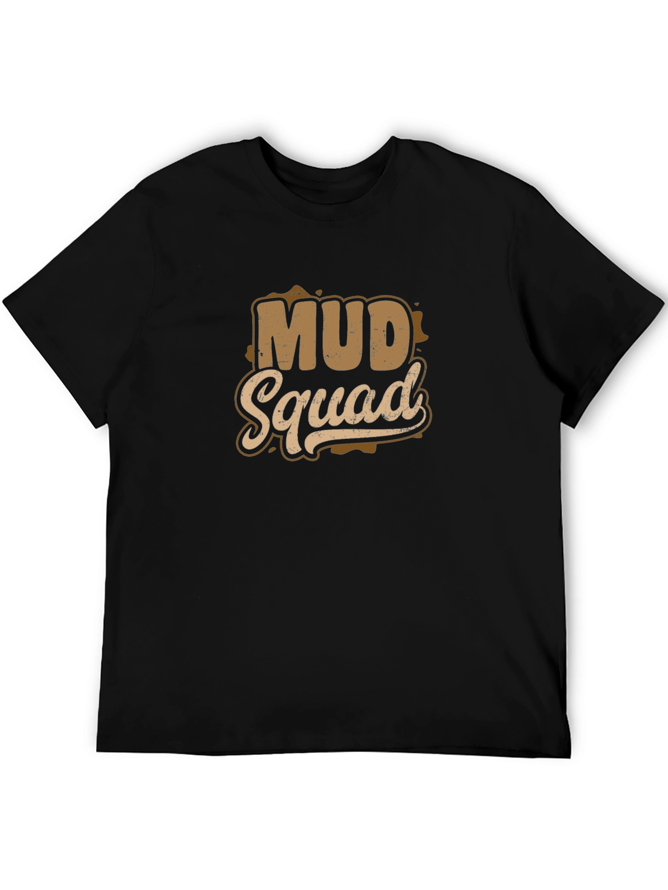 Mud Squad Graphic Tee - Black Cotton T-Shirt