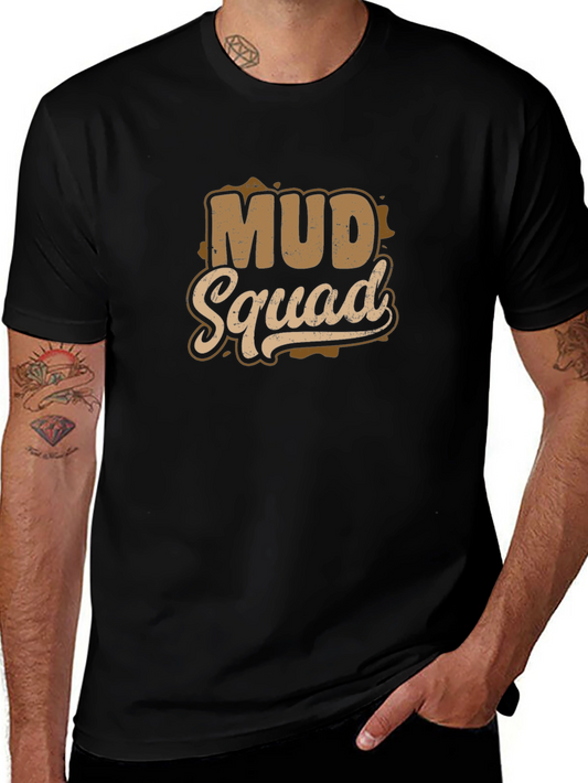 Mud Squad Graphic Tee - Black Cotton T-Shirt