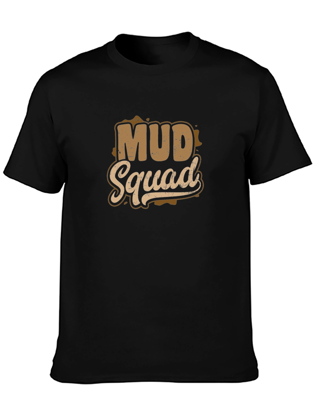 Mud Squad Graphic Tee - Black Cotton T-Shirt