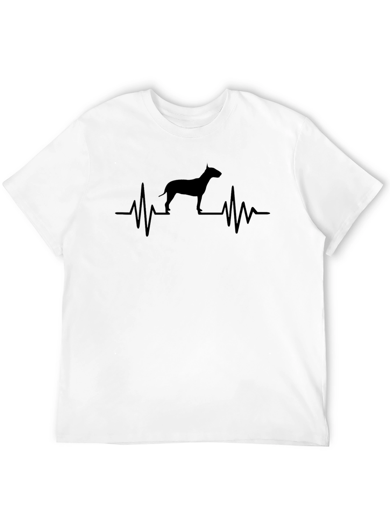 Dog Heartbeat T-Shirt - Mens Black Graphic Tee