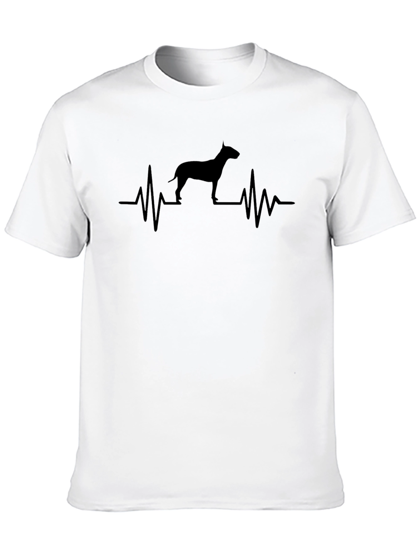 Dog Heartbeat T-Shirt - Mens Black Graphic Tee