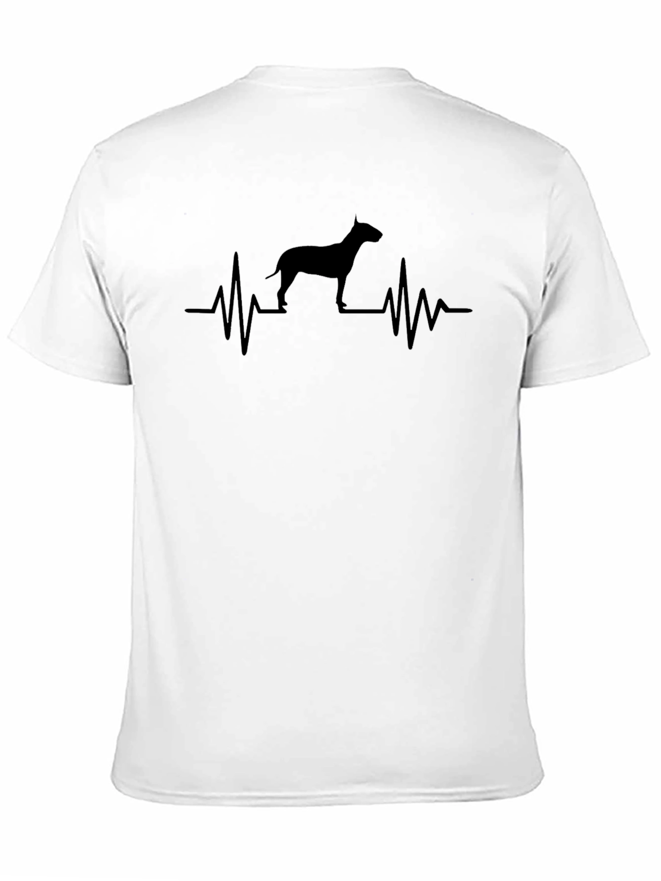 Dog Heartbeat T-Shirt - Mens Black Graphic Tee