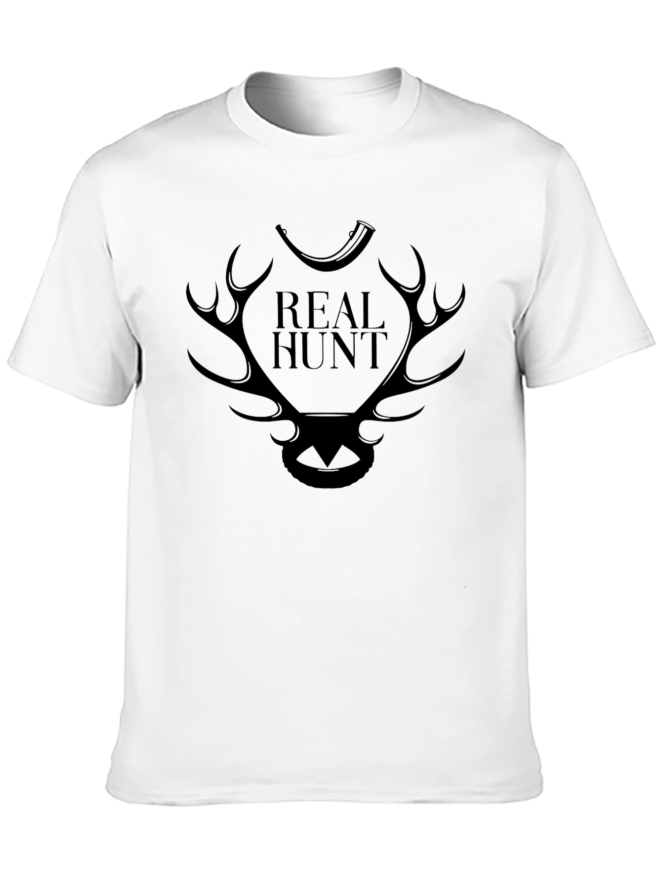 Real Hunt Graphic Print Tee - Black