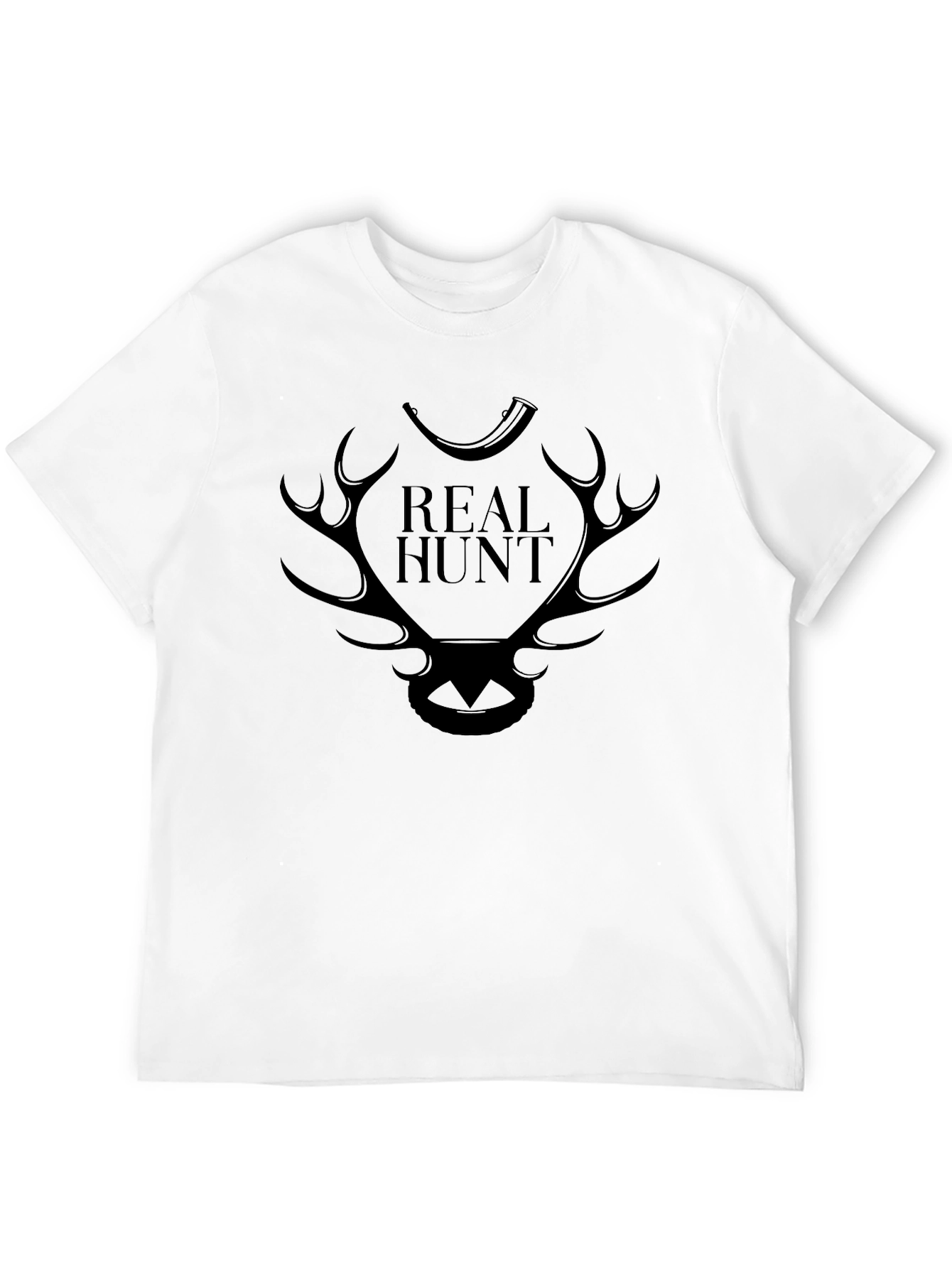 Real Hunt Graphic Print Tee - Black
