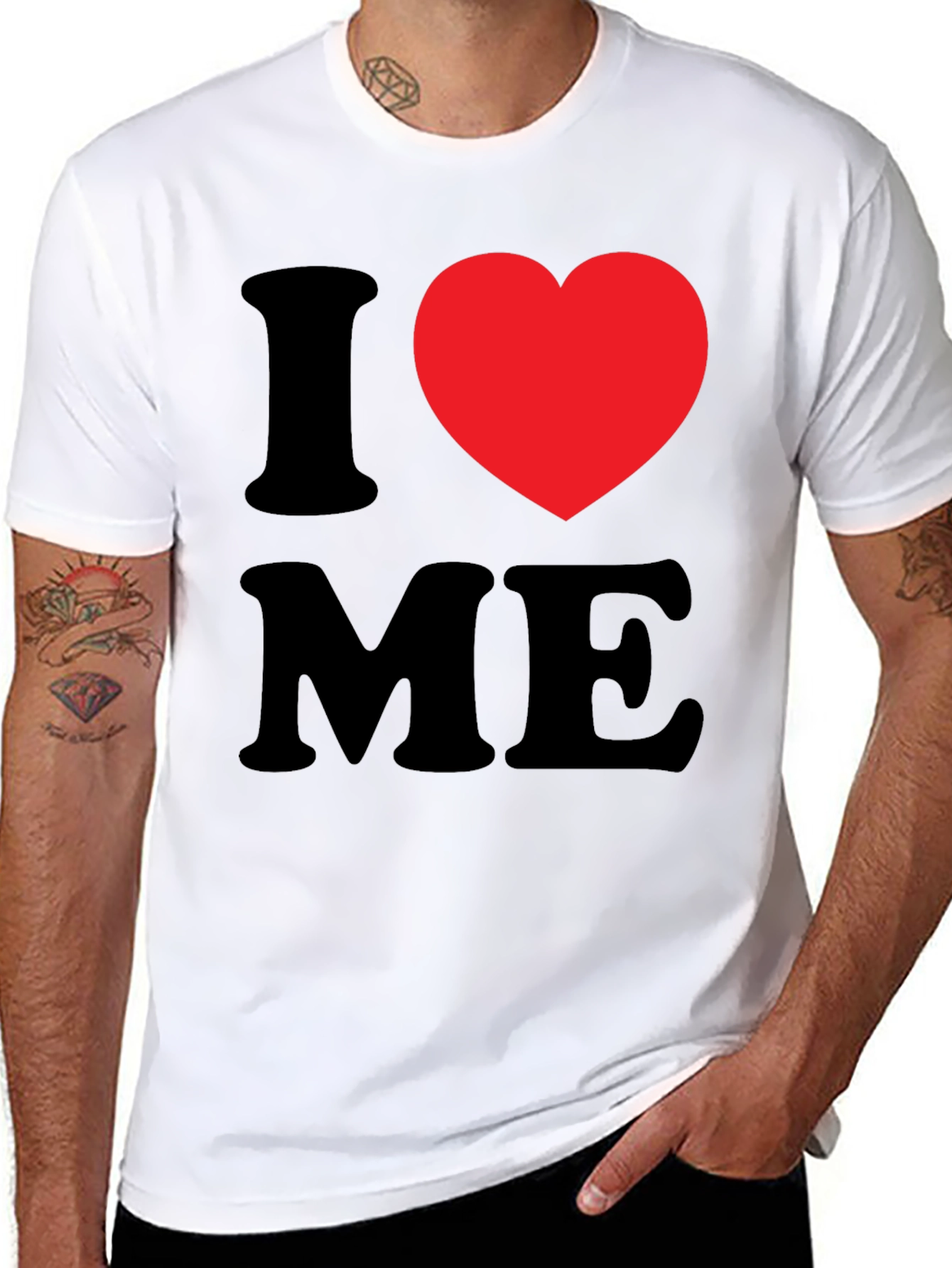 I Heart Me T-Shirt - Black Graphic Tee