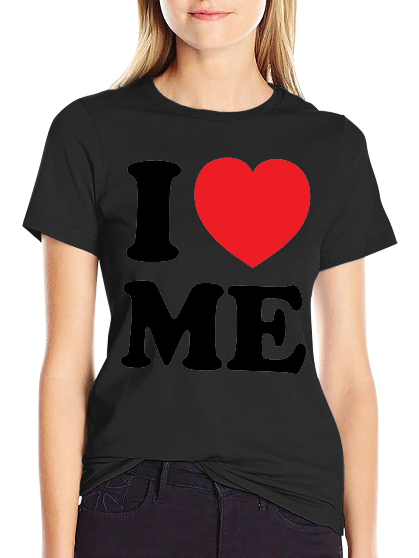 I Heart Me T-Shirt - Black Graphic Tee
