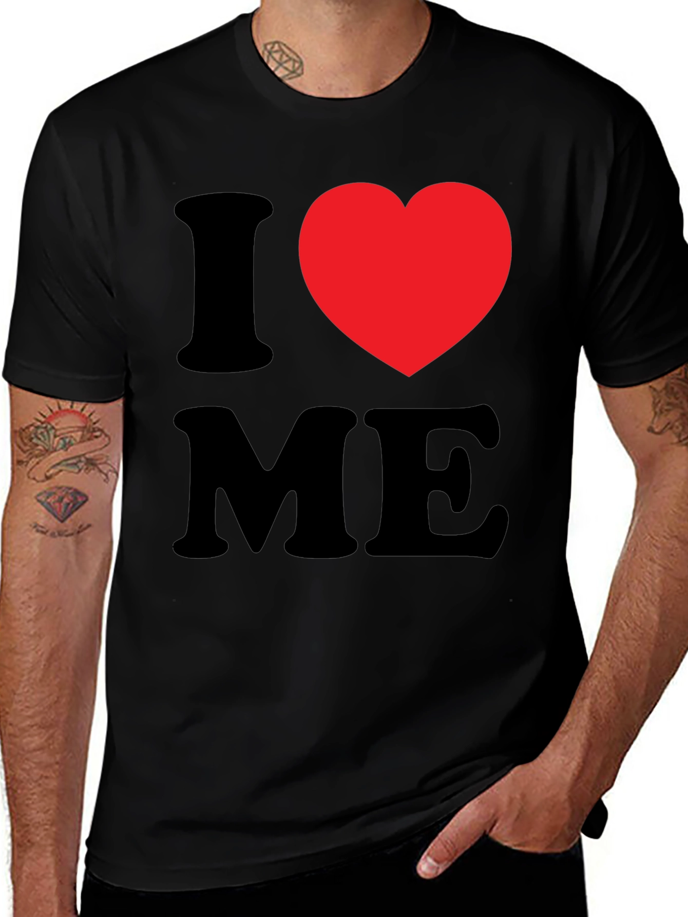 I Heart Me T-Shirt - Black Graphic Tee