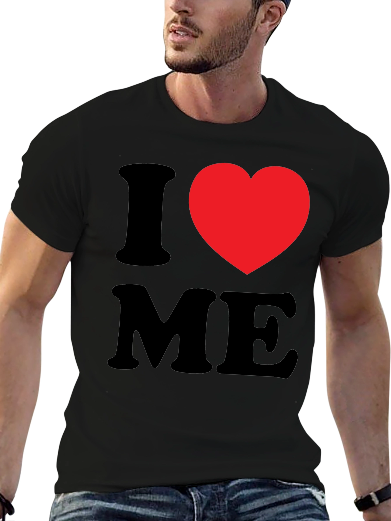 I Heart Me T-Shirt - Black Graphic Tee
