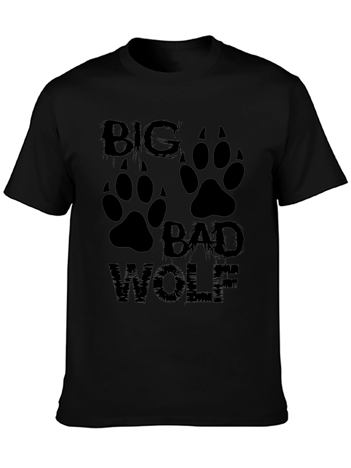 Big Bad Wolf Graphic Tee - Mens Black T-Shirt