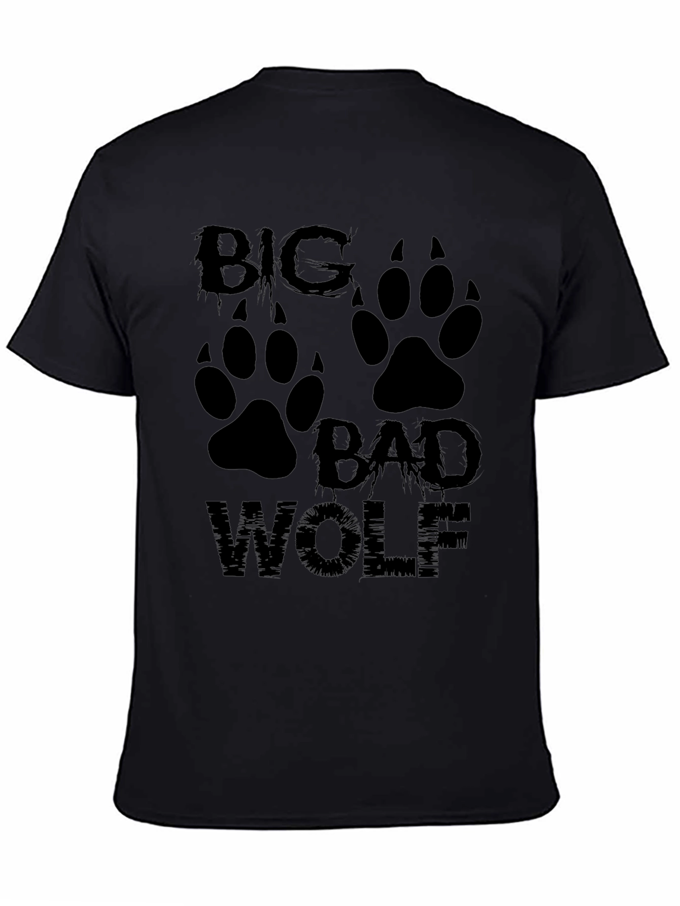 Big Bad Wolf Graphic Tee - Mens Black T-Shirt