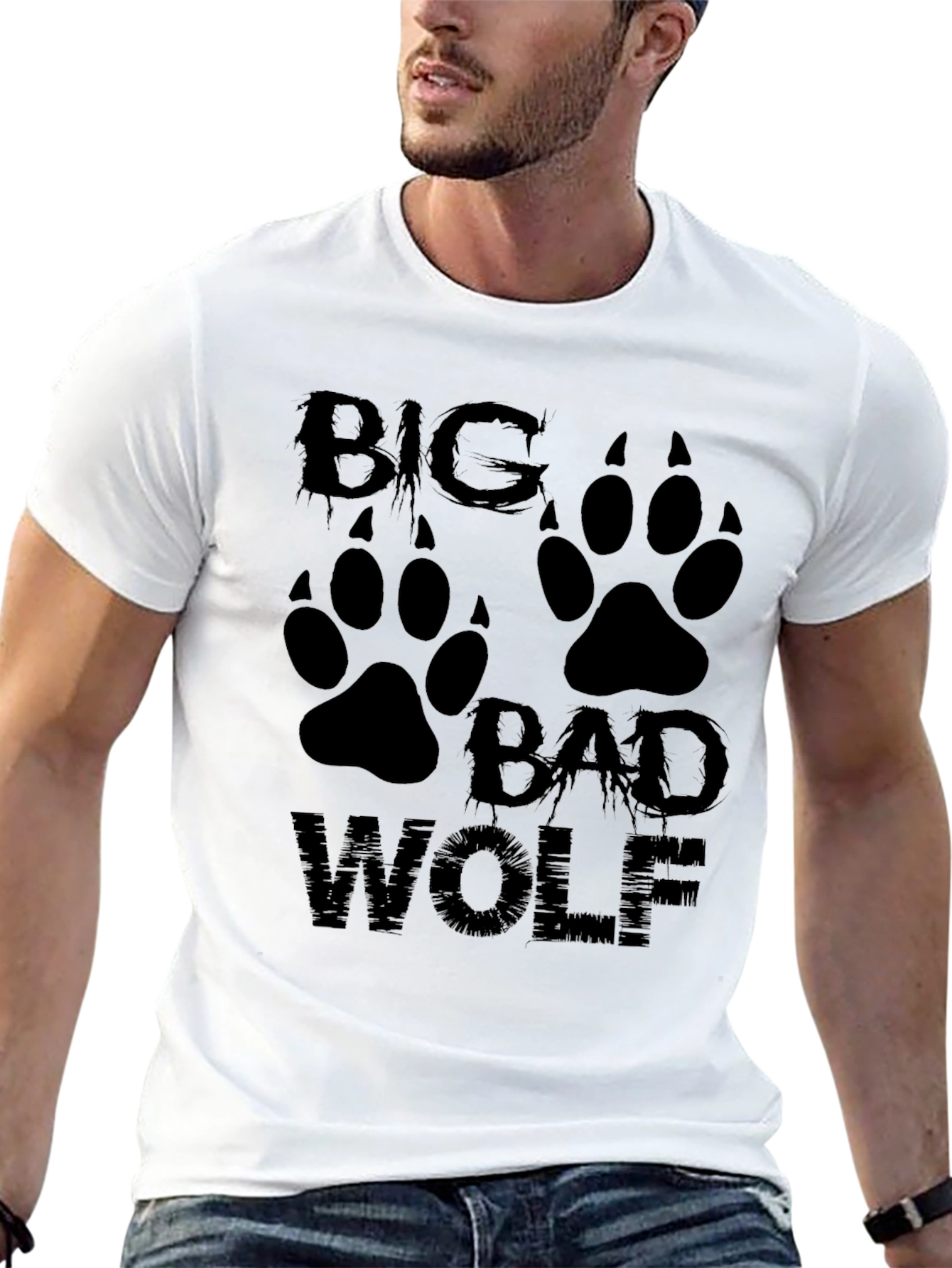Big Bad Wolf Graphic Tee - Mens Black T-Shirt
