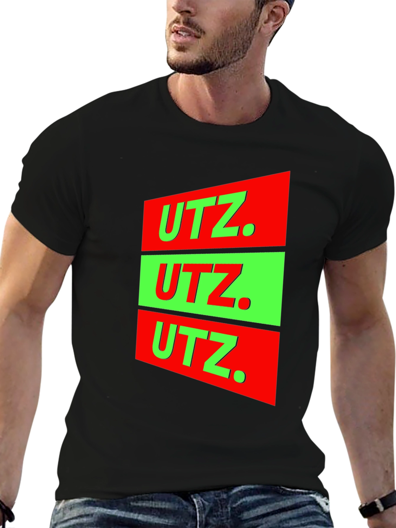 UTZ Graphic Tee - Bold Red & Green Design