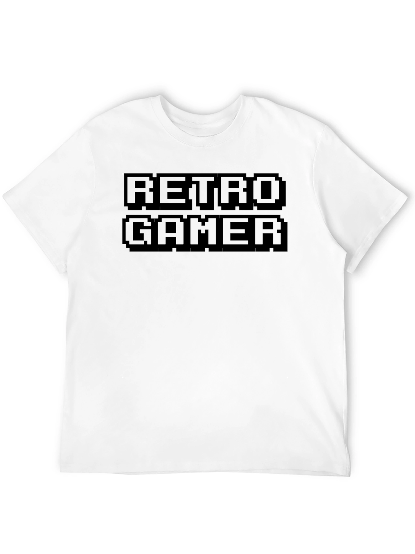Retro Gamer Black Crew Neck T-Shirt