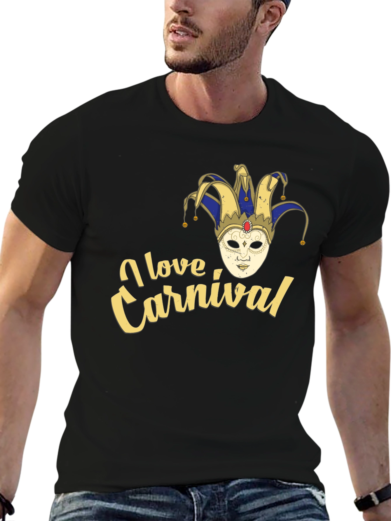 I Love Carnival Jester Mask T-Shirt