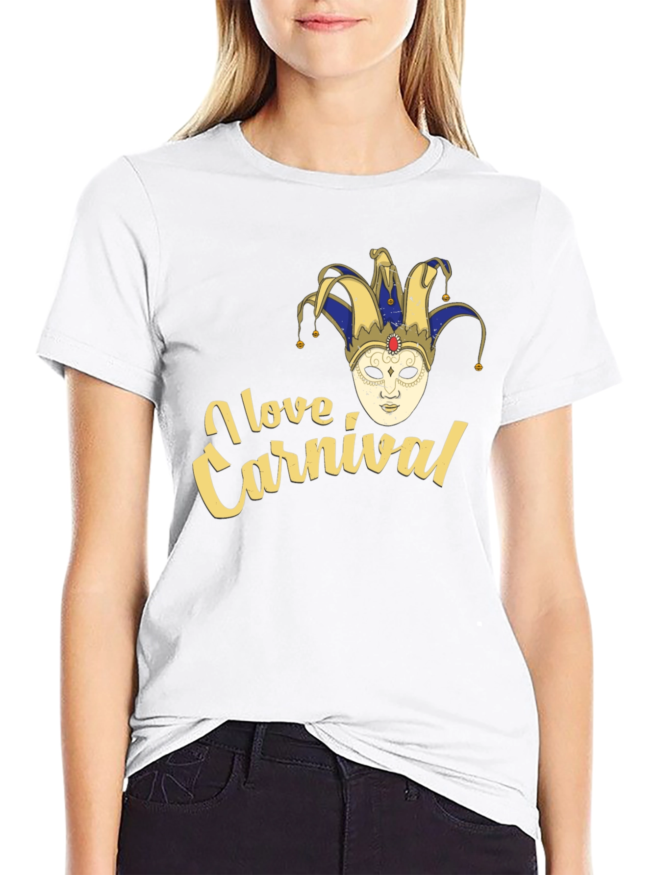 I Love Carnival Jester Mask T-Shirt