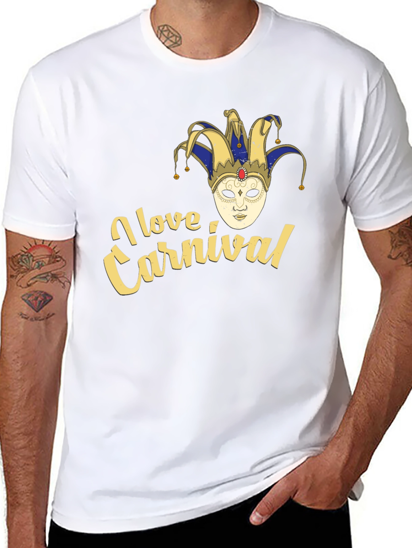 I Love Carnival Jester Mask T-Shirt