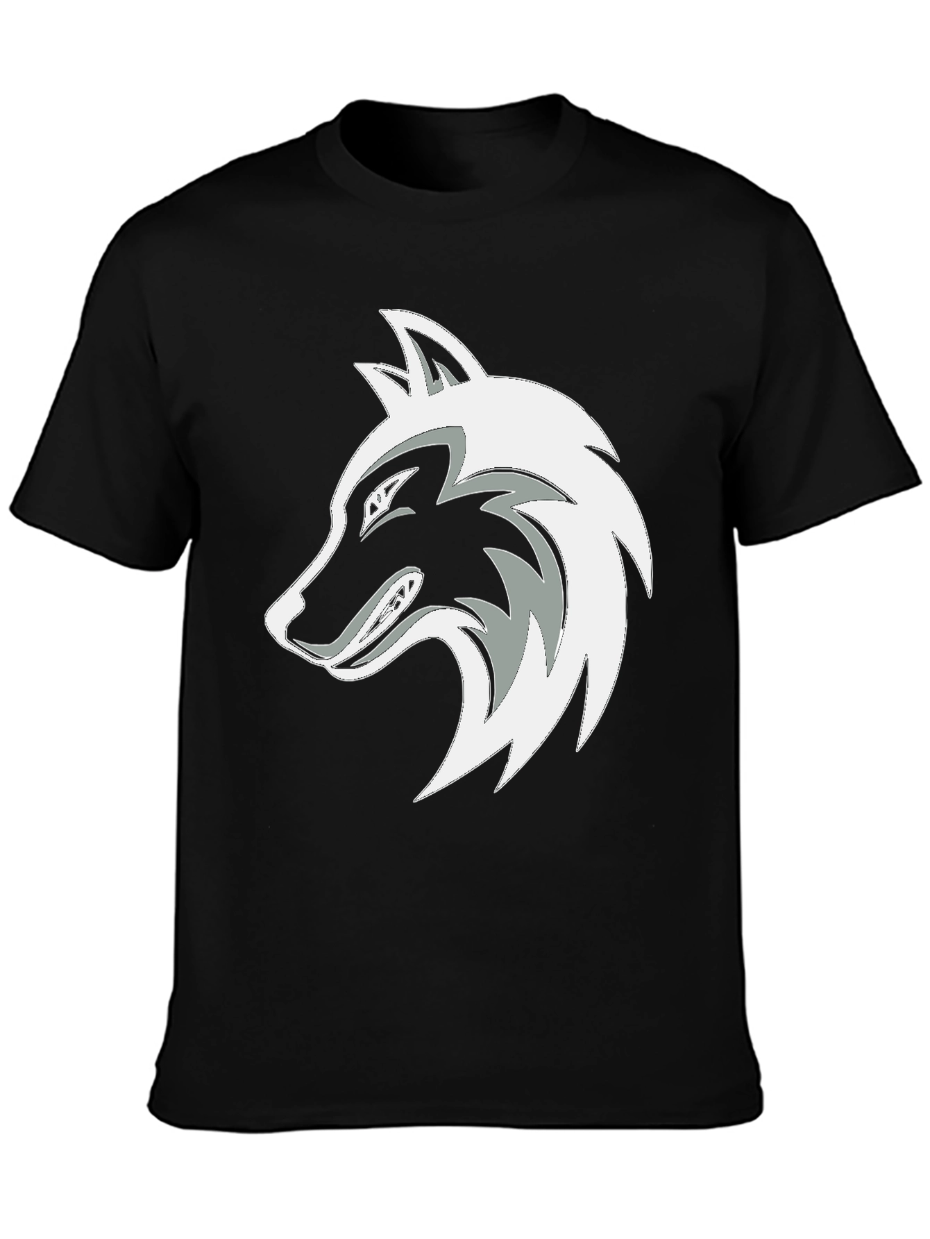 Wolf Graphic Black T-Shirt - Stylish Mens Tee