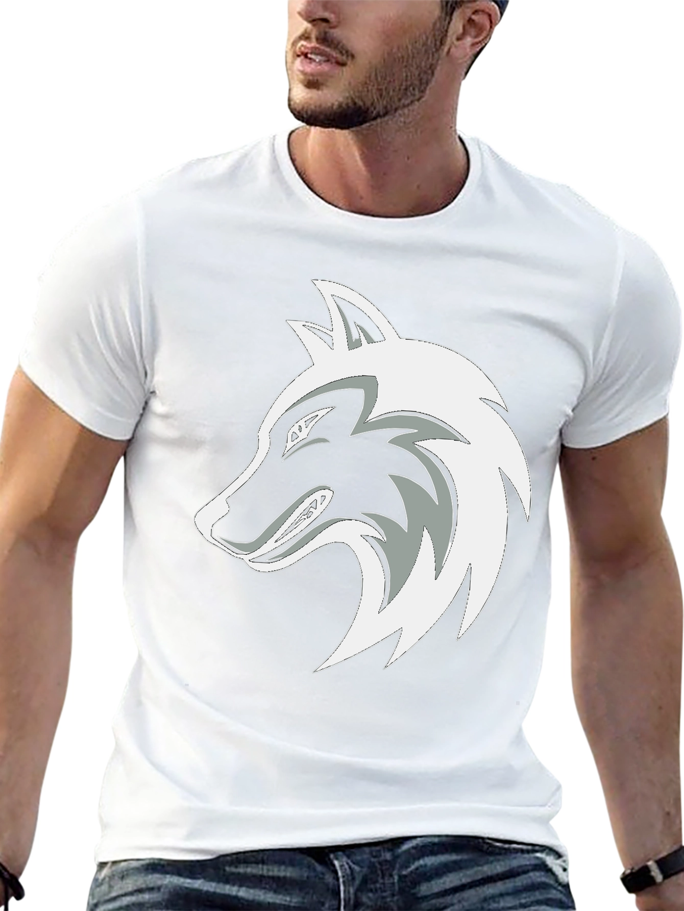 Wolf Graphic Black T-Shirt - Stylish Mens Tee