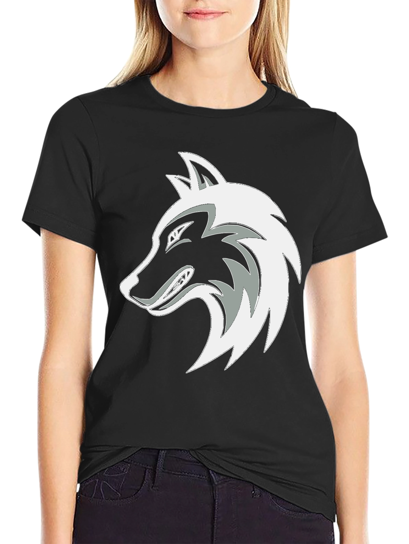 Wolf Graphic Black T-Shirt - Stylish Mens Tee