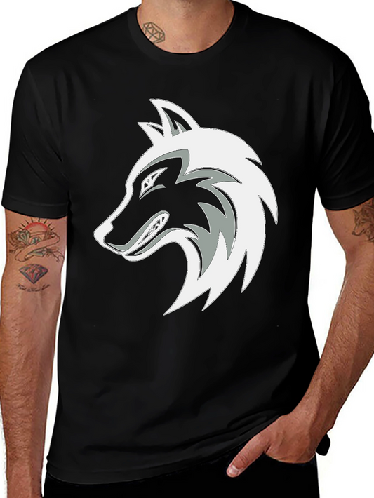 Wolf Graphic Black T-Shirt - Stylish Mens Tee