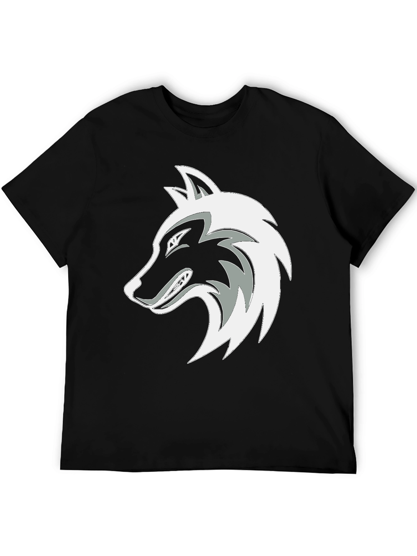 Wolf Graphic Black T-Shirt - Stylish Mens Tee