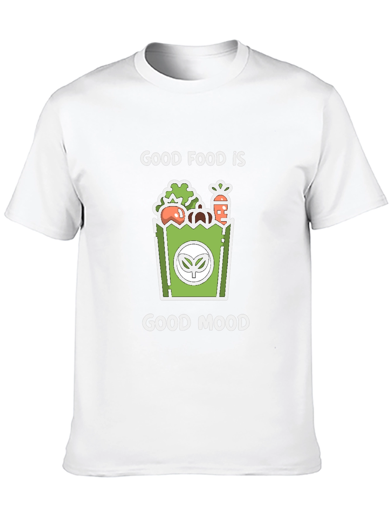 Good Food Good Mood Graphic Tee - Black