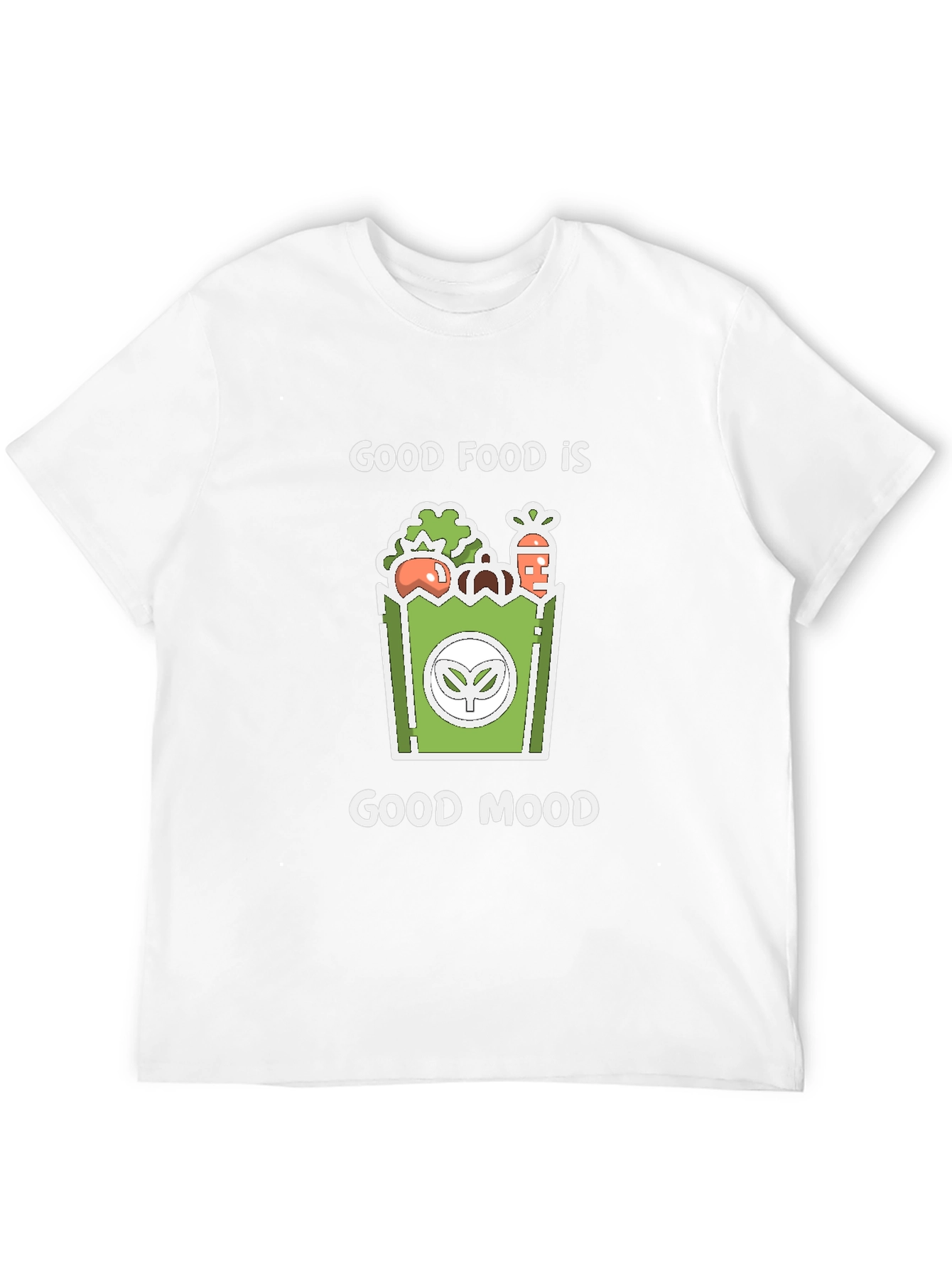 Good Food Good Mood Graphic Tee - Black