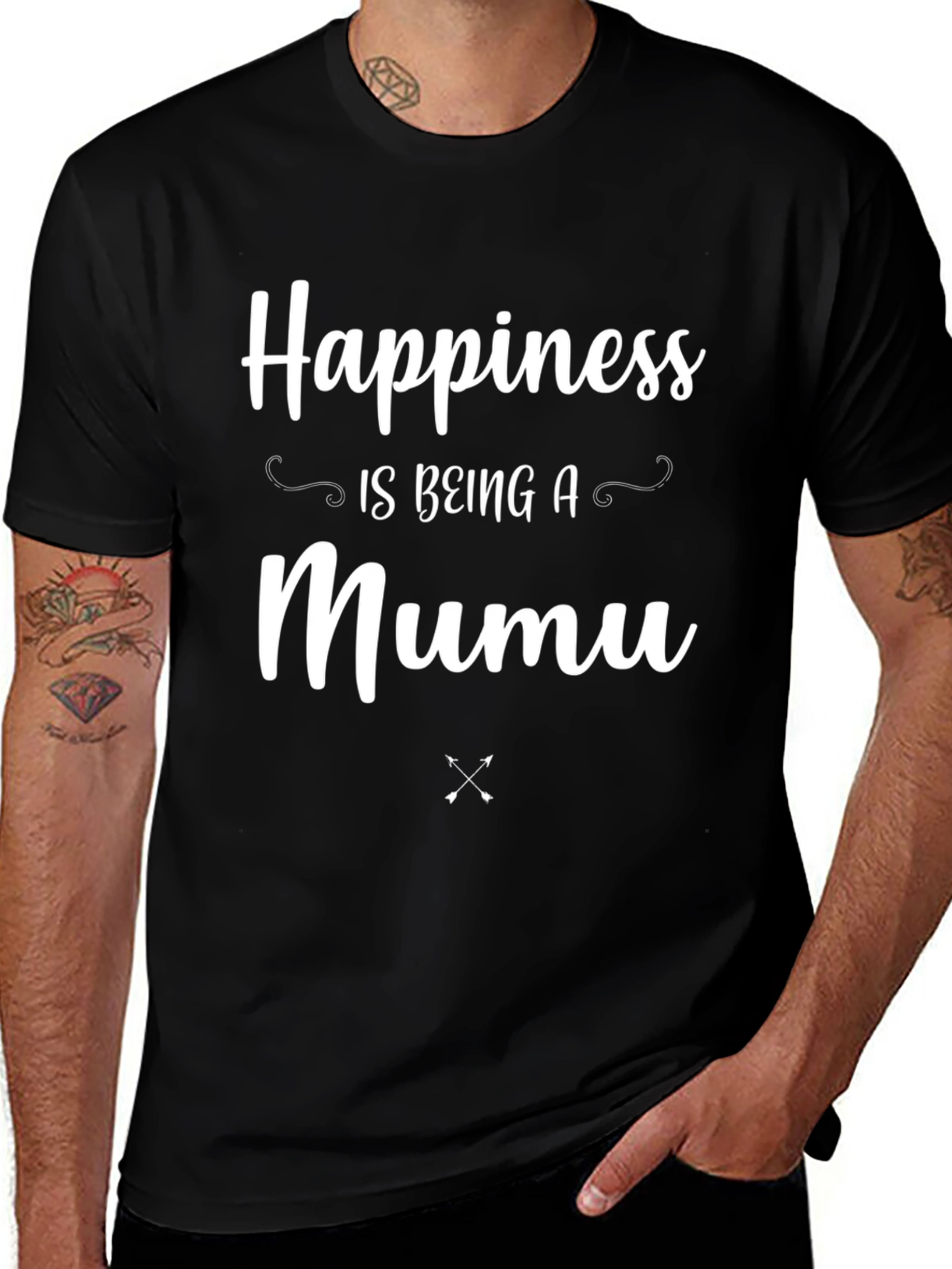 Happiness Is Being A Mumu Black T-Shirt