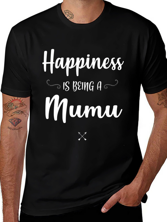 Happiness Is Being A Mumu Black T-Shirt