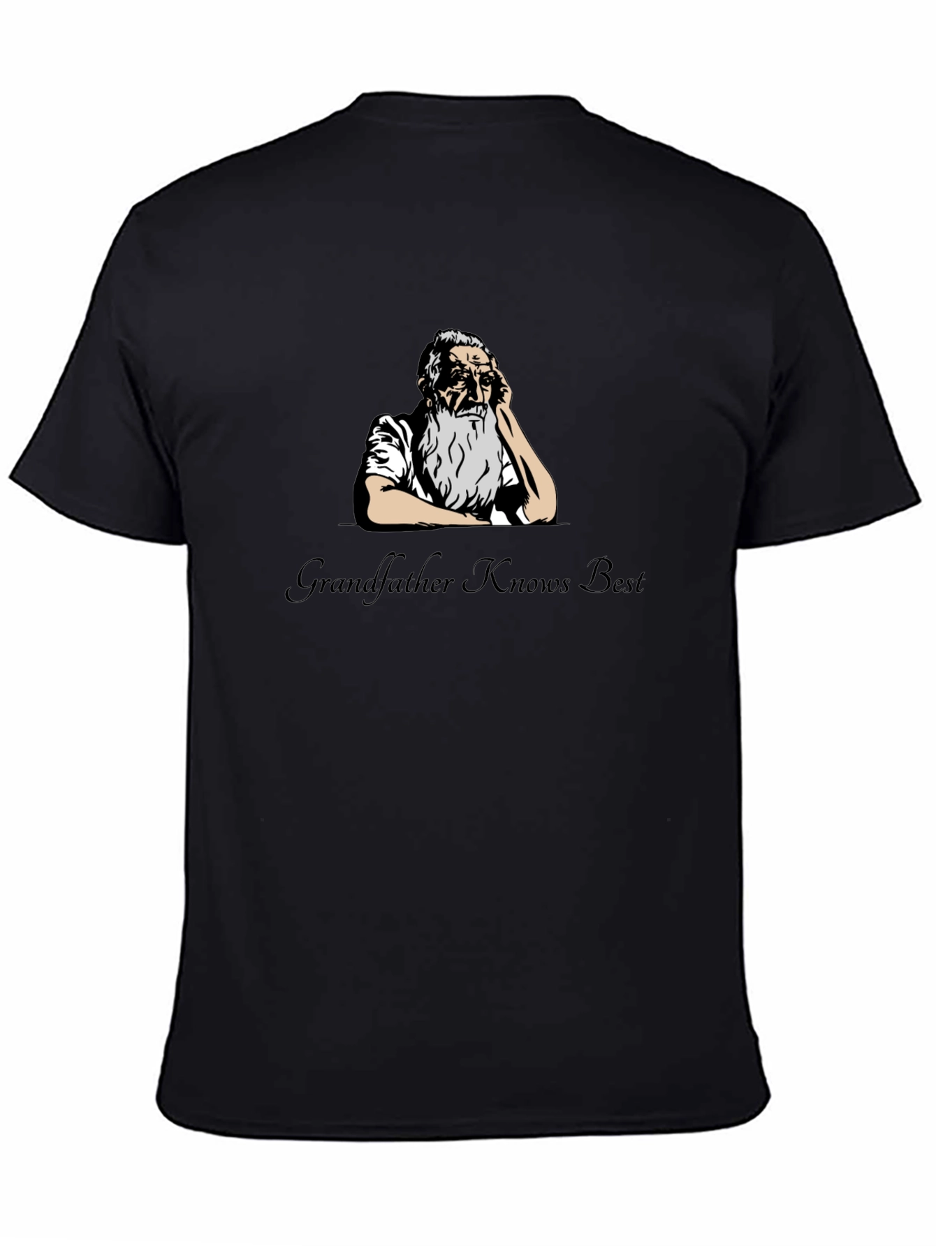 Grandfather Knows Best Graphic T-Shirt - Black