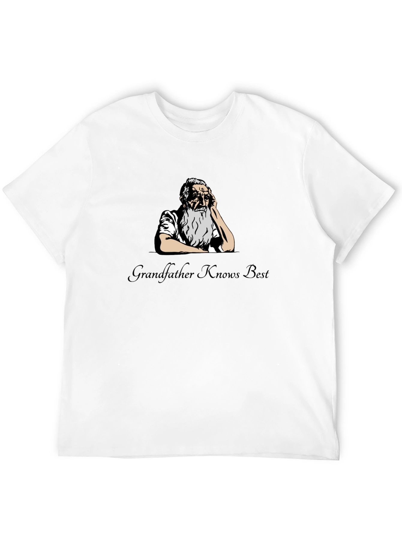 Grandfather Knows Best Graphic T-Shirt - Black