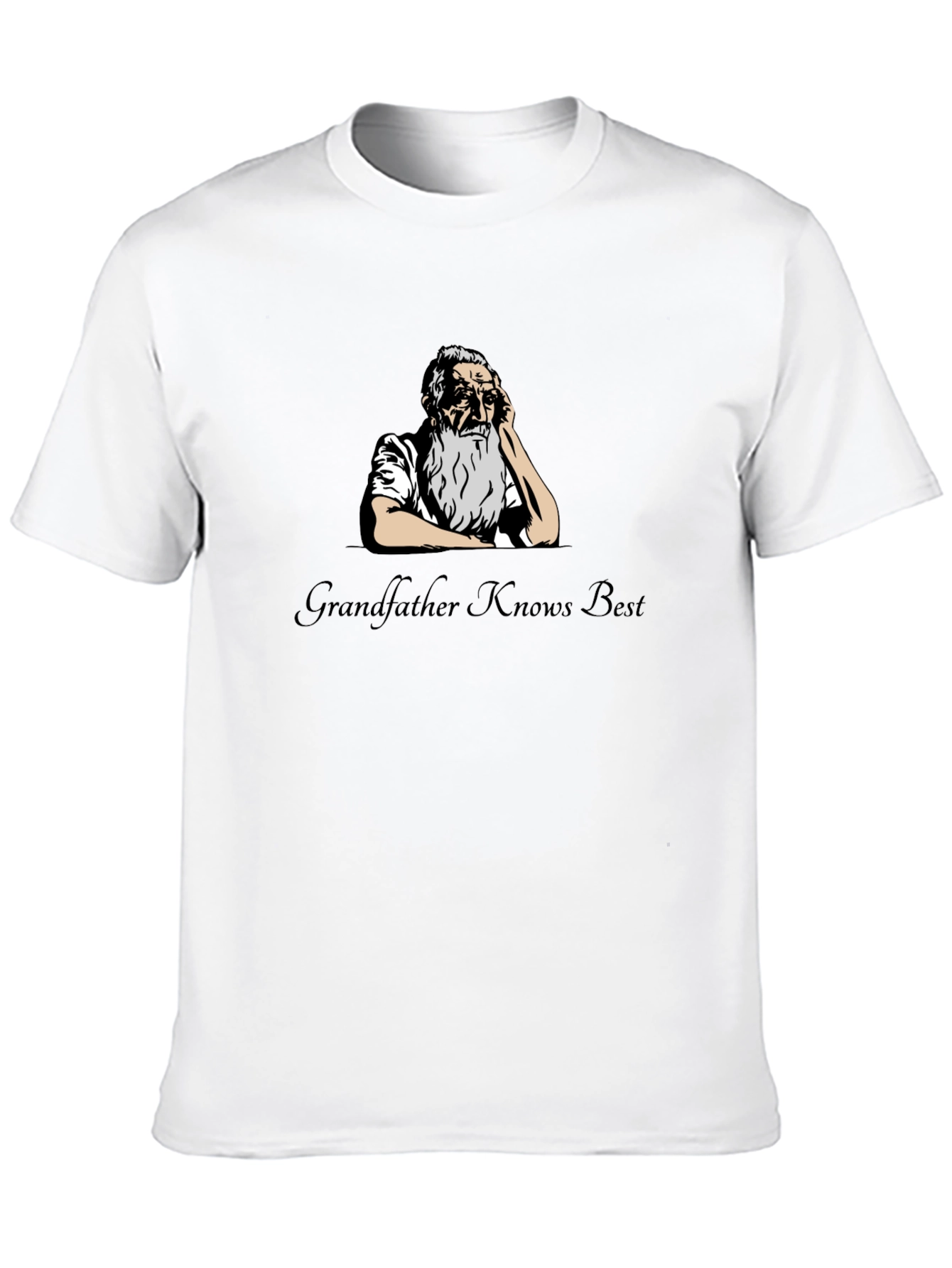 Grandfather Knows Best Graphic T-Shirt - Black