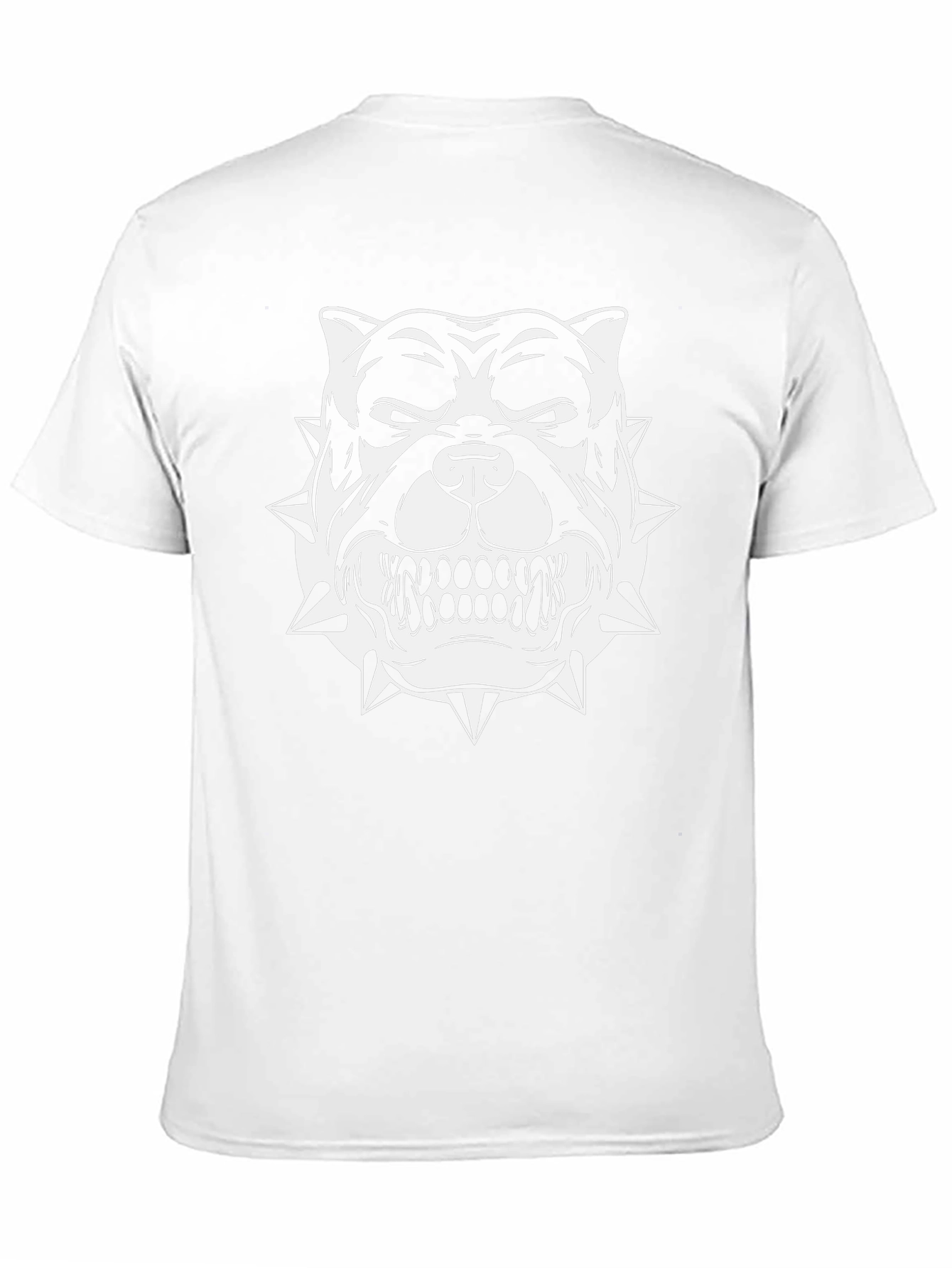 Mens Black T-Shirt with Bold Bulldog Graphic
